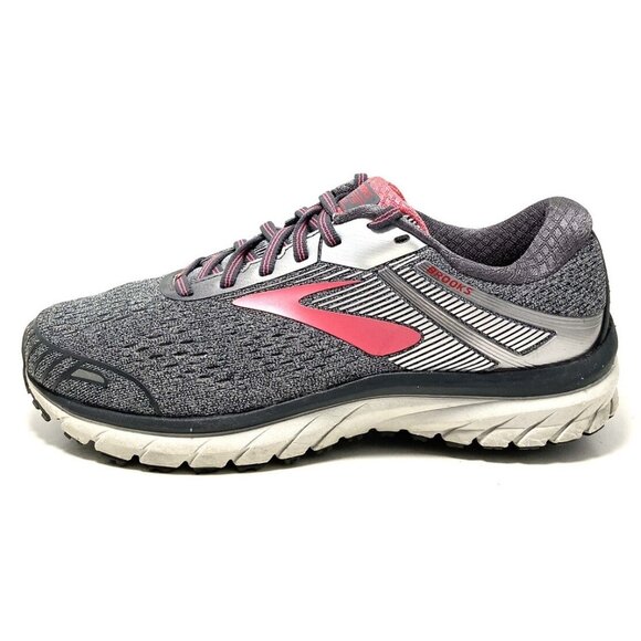 Brooks  Adrenaline GTS 18 Gray Pink Lace Up  Running Shoes Sneakers Size 10D - Picture 2 of 15